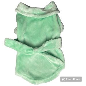 Mint Green Dog Puppy Bathrobe - Size Medium